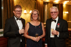 From left are Michael Prince, Susan Cain and Colonel Roger Merryweather