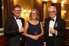 From left are Michael Prince, Susan Cain and Colonel Roger Merryweather