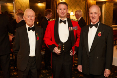Pictured from left are Dinner Chairman John Foxon, Brigadier Andy Watson and the Deputy Lieutenant of Nottinghamshire Trevor Fletcher
